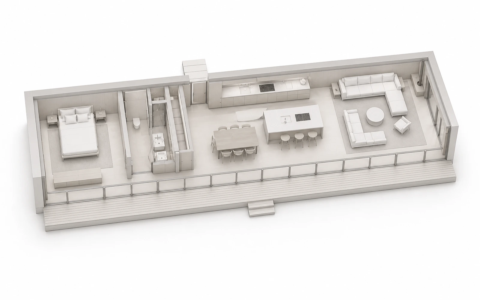 Maqueta tridimensional conceptual de Line